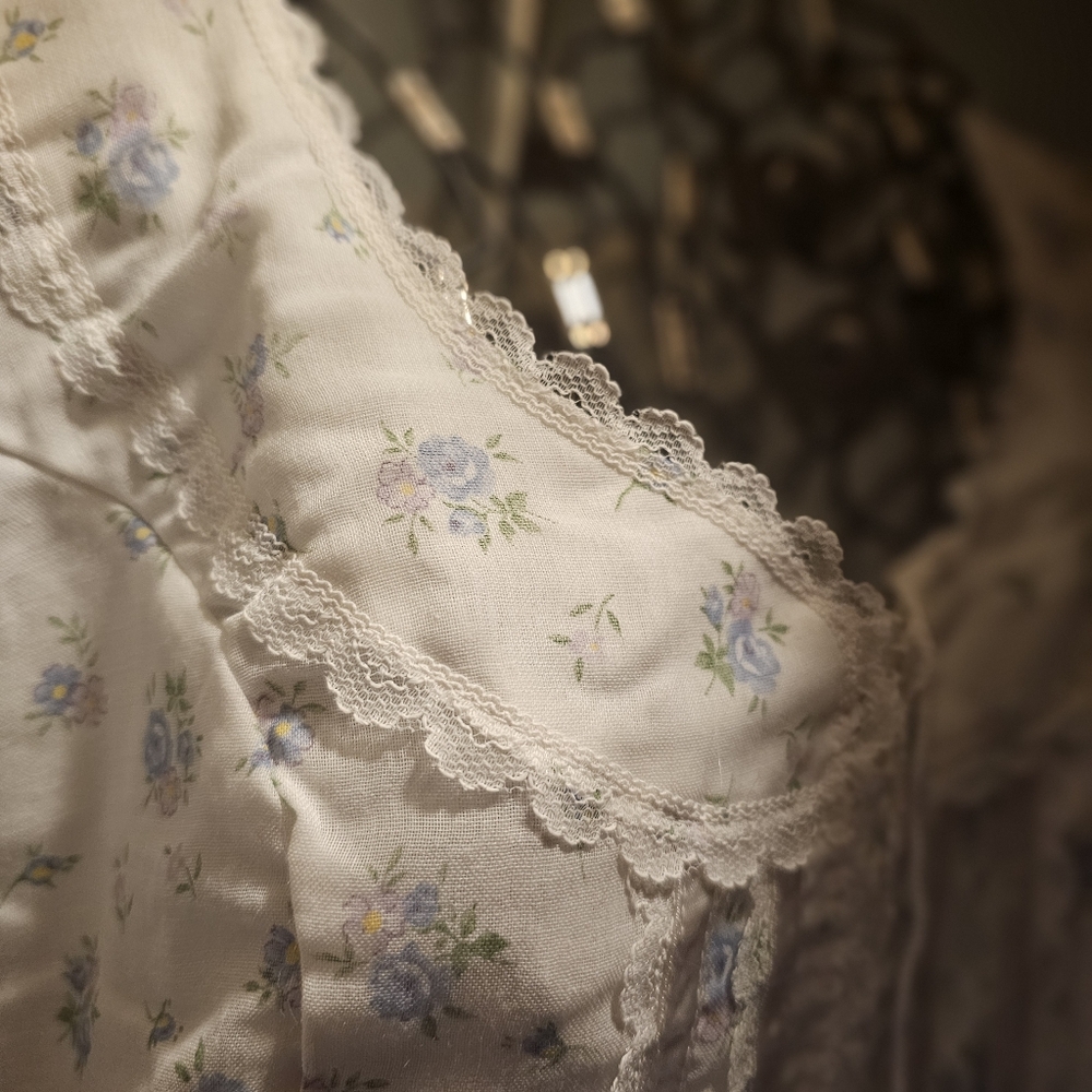 Gunne Sax Ivory Floral Lace Maxi Dress - Picture 10 of 11
